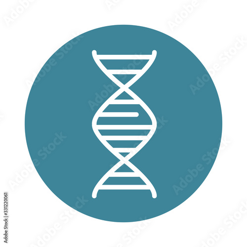 virus covid 19 pandemic structure molecule science block line style icon
