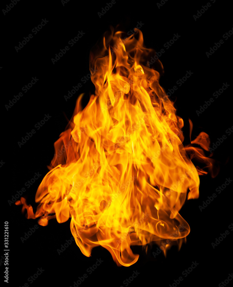 Fire and burning flame isolated on dark background for graphic design purpose Fire and burning flame isolated on dark background for graphic design purpose