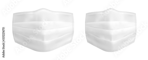 Vector realistic medical face mask