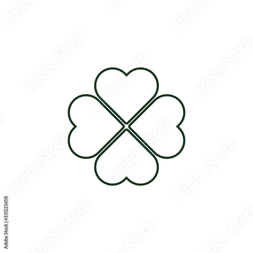 Canvas Print four-leaf clover icon. vector illustration