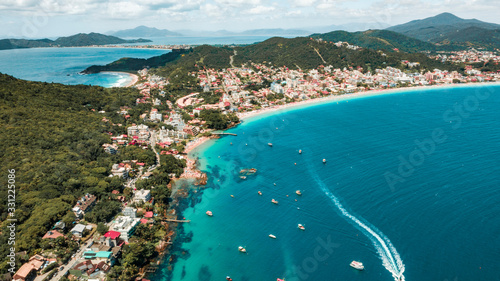 Fototapeta Naklejka Na Ścianę i Meble -  aerial photos of bombinhas beach Santa Catarina Brazil