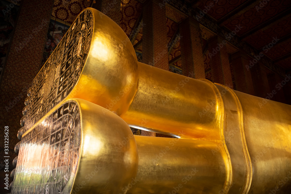 Legs of Reclining Buddha statue at Wat Pho