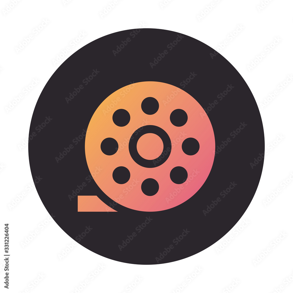tape film record block style icon tape film record block style icon