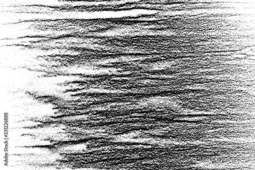 Black grainy wave texture isolated on white background. Dust overlay. Dark noise granules. Digitally generated image. Vector design elements. Illustration, Eps 10.