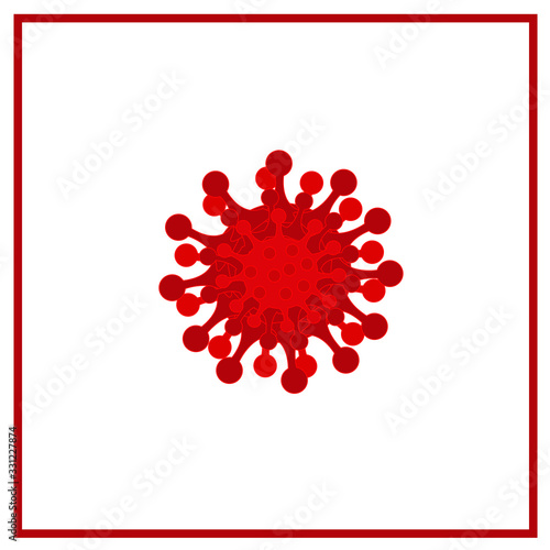 Coronavirus 2019-nCoV. Crown virus icon. Coronavirus bacterial cell, New coronavirus bacteria. 