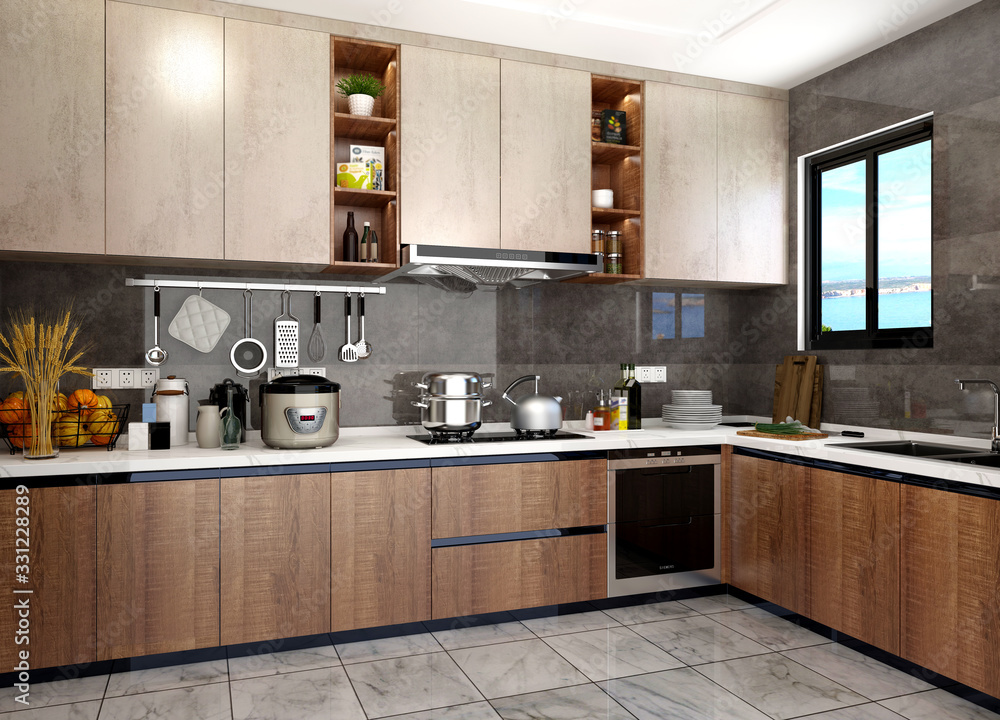 3d render of modern kitchen 3d render of modern kitchen