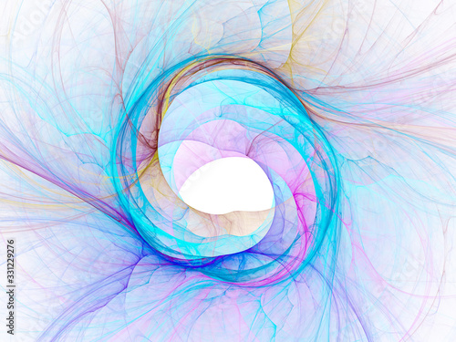 Fototapeta surreal futuristic digital 3d design art abstract background fractal illustration for meditation and decoration wallpaper