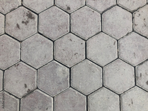 Diamond paving stones sidewalk texture for pattern and background.