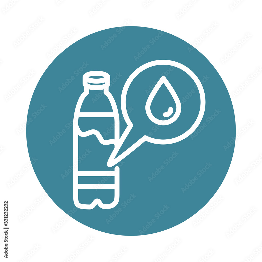 virus covid 19 pandemic water bottle block line style icon virus covid 19 pandemic water bottle block line style icon