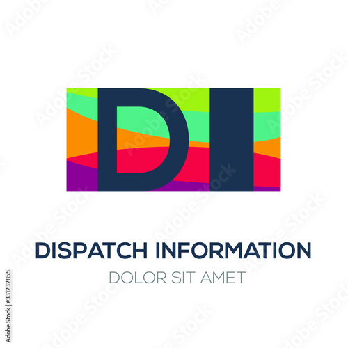 Creative colorful logo ,DI mean (dispatch information) .