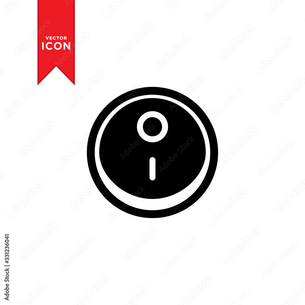 On/off Toggle switch button icon vector. Trendy flat design style on white background. On/off Toggle switch button icon vector. Trendy flat design style on white background.