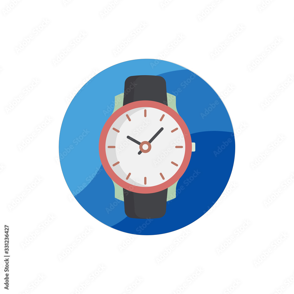 Wristwatch Vector Icon Filled Outline Illustration. Wristwatch Vector Icon Filled Outline Illustration.