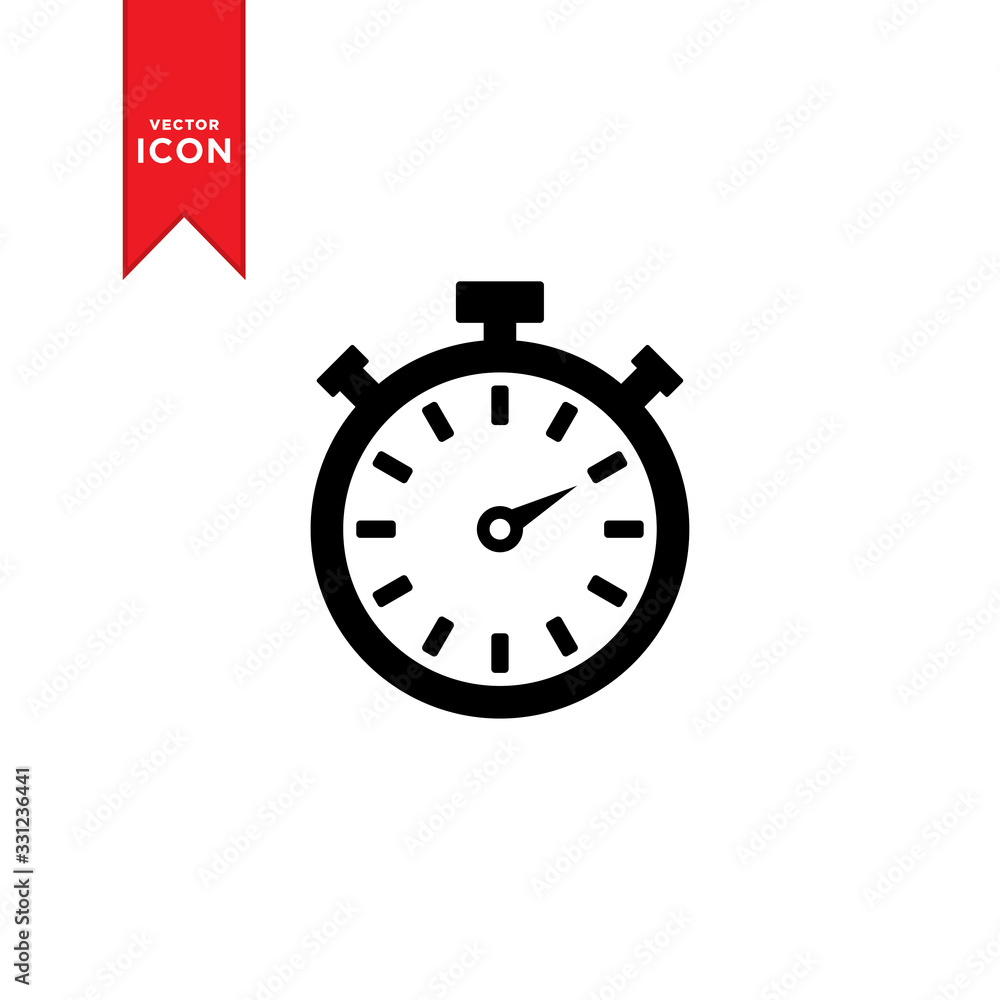 Stopwatch icon vector. Trendy flat design style on white background. Stopwatch icon vector. Trendy flat design style on white background.