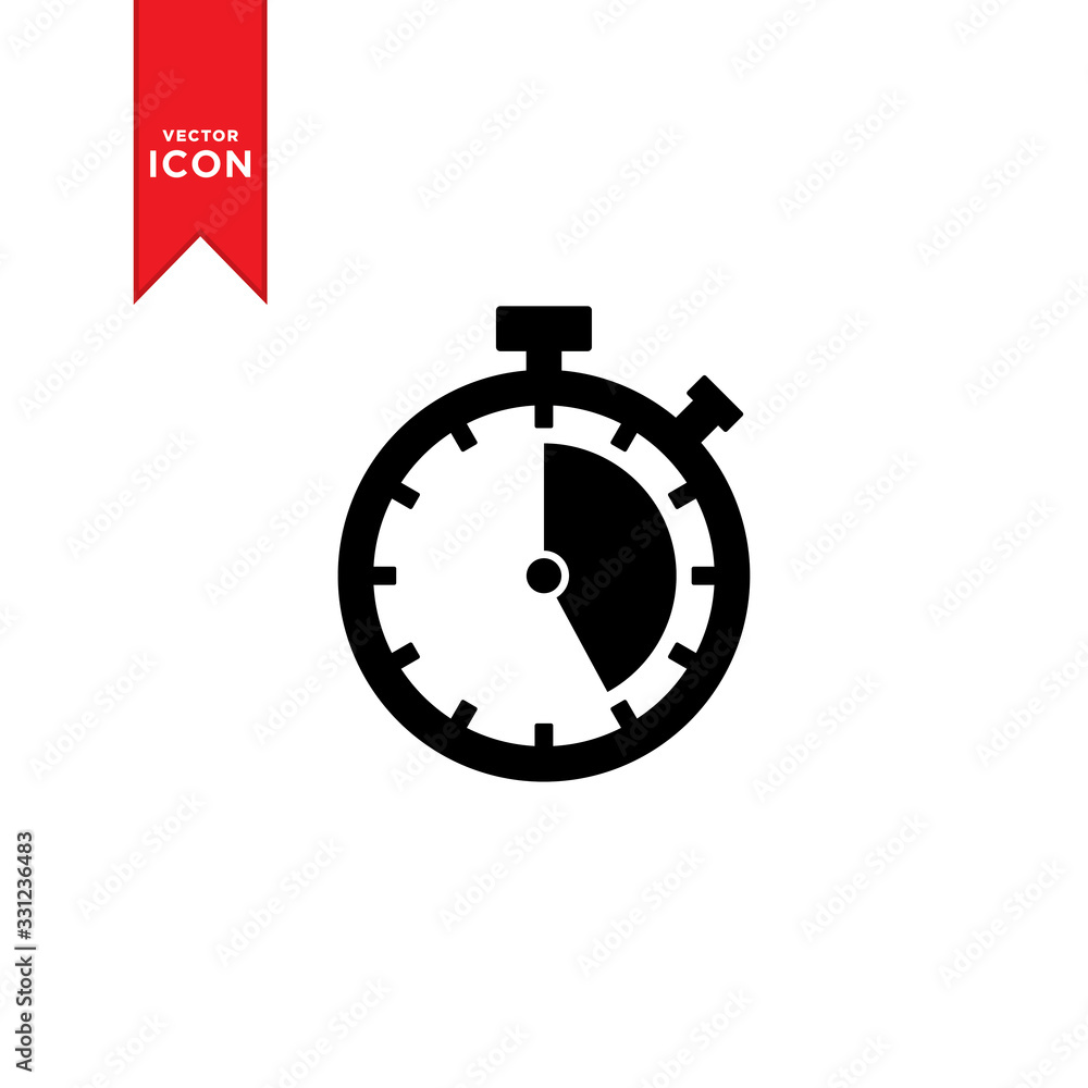 Stopwatch icon vector. Trendy flat design style on white background. Stopwatch icon vector. Trendy flat design style on white background.