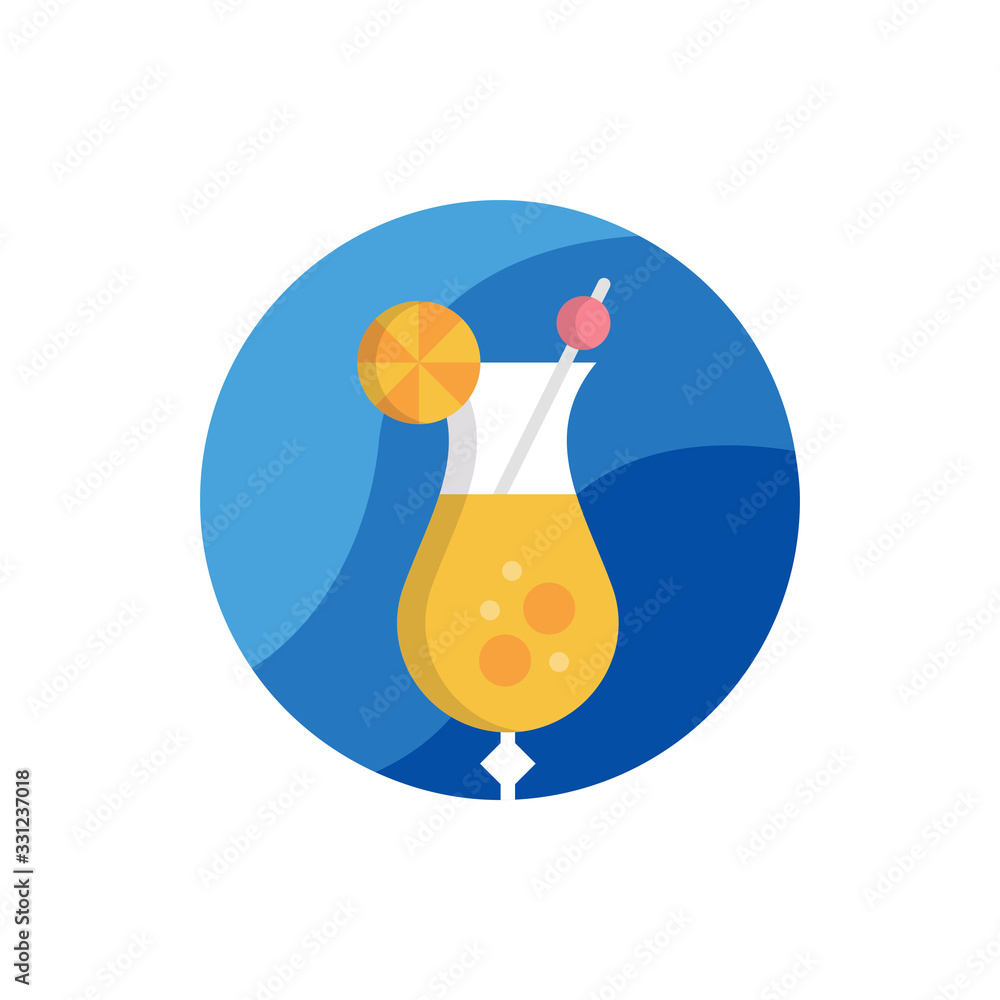Cocktail Vector Icon Filled Outline Illustration. Cocktail Vector Icon Filled Outline Illustration.