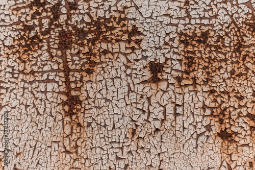 texture of a cracked and rusty door