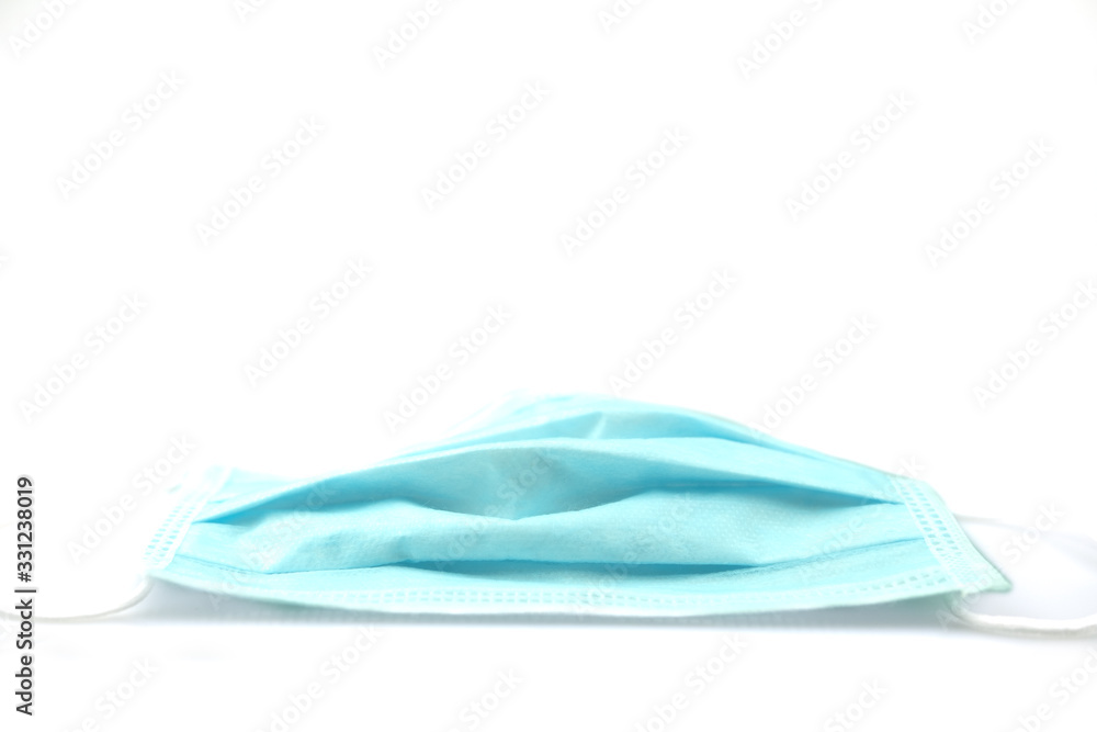 Blue medical mask for protection against influenza Blue medical mask for protection against influenza