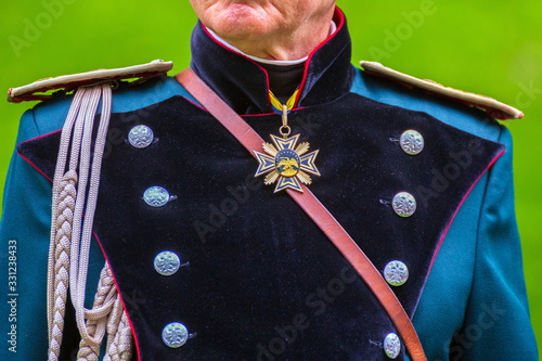 Obraz na plátne Russia Samara June 2019: officer of the Russian army in the Russian-Turkish war of 1877-1878, historical reconstruction