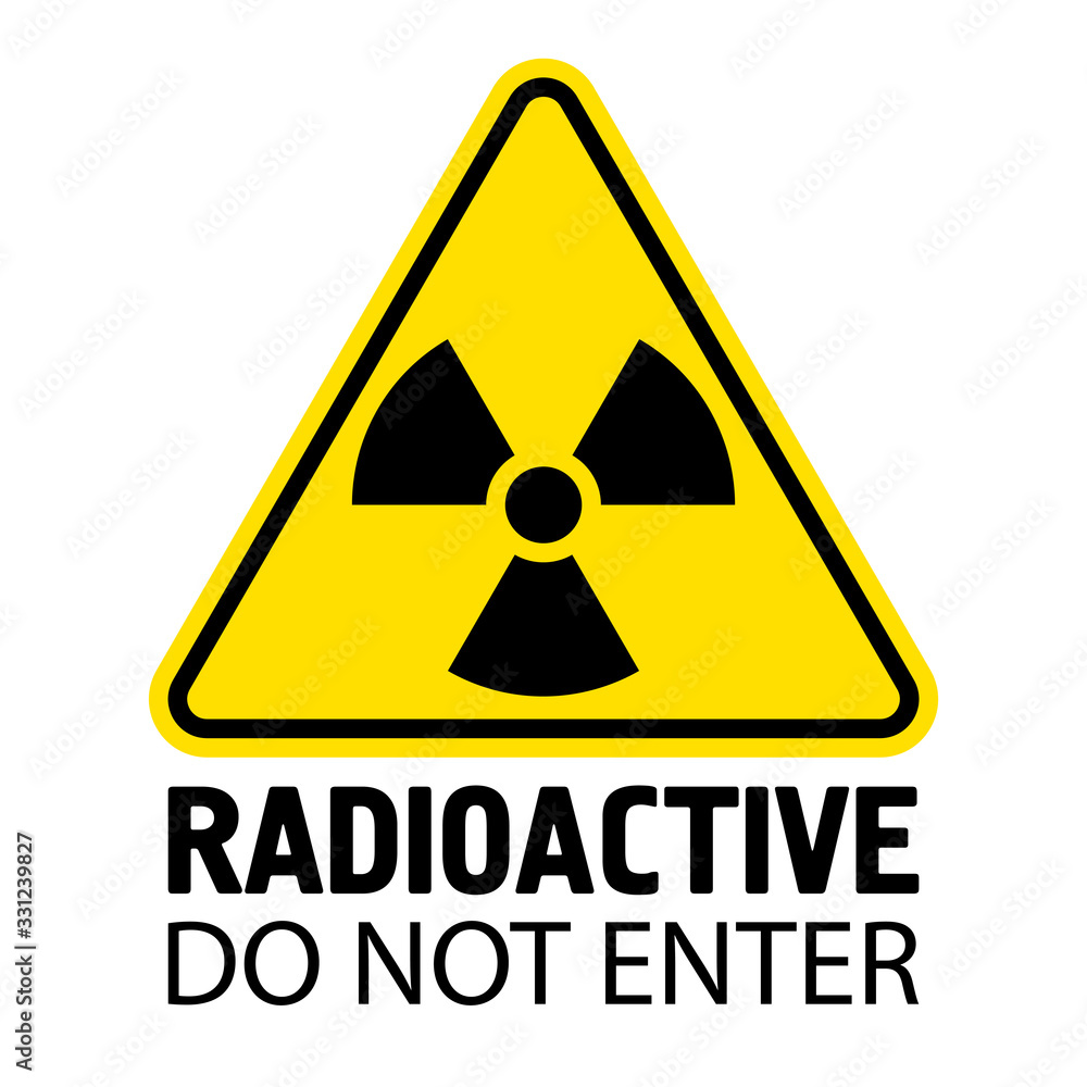 Radiation sign. Warning symbol. Radioactive vector flat icon Radiation sign. Warning symbol. Radioactive vector flat icon
