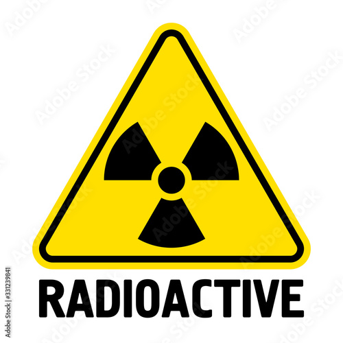 Radiation sign. Warning symbol. Radioactive vector flat icon