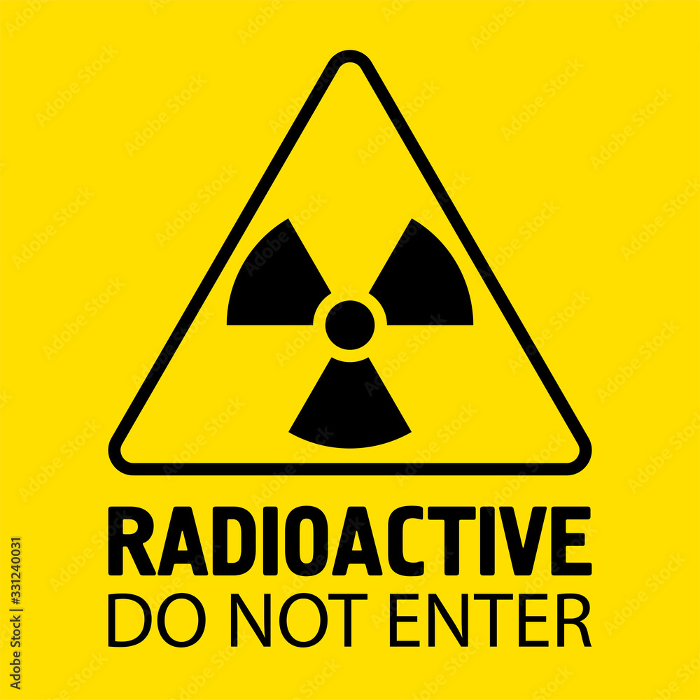 Radiation sign. Warning symbol. Radioactive vector flat icon Radiation sign. Warning symbol. Radioactive vector flat icon