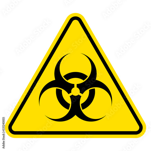 Biohazard sign. Danger symbol. Vector flat icon