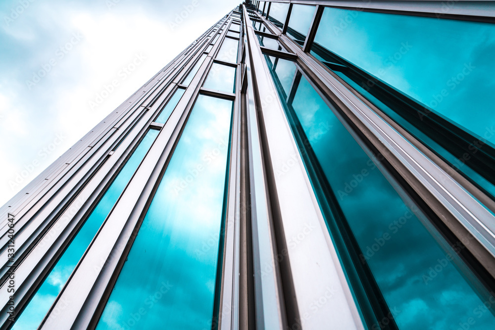 Architecture details Modern Building Glass facade Business background Architecture details Modern Building Glass facade Business background