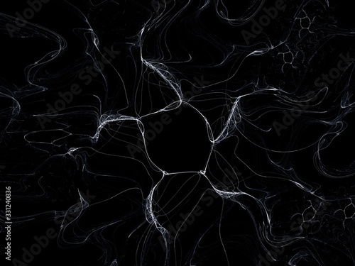 Obraz na płótnie surreal futuristic digital 3d design art abstract background fractal illustration for meditation and decoration wallpaper