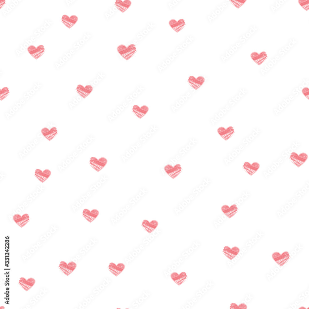 Hearts on white - Vector backgrounds