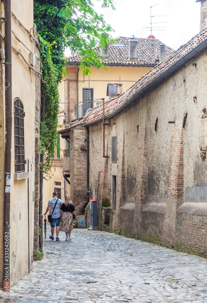 Città di Castello (Italy) - A charming medieval city with stone buildings, province of Perugia, Umbria region. Here a view of historical center.