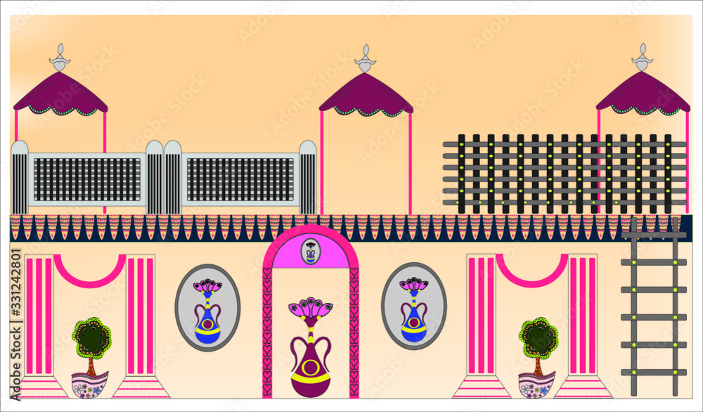 hand drawing house vector hand drawing house vector