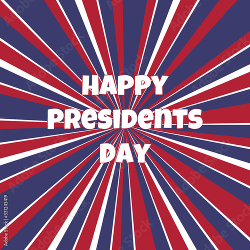 Happy Presidents Day background template.