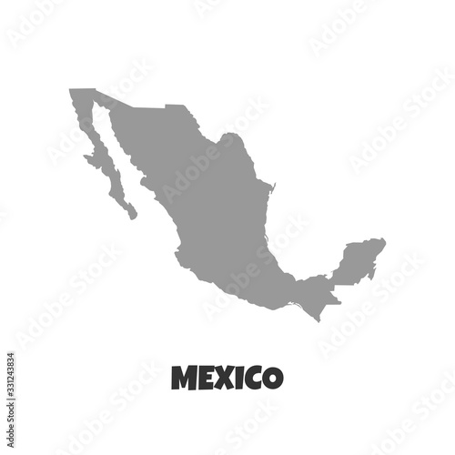 Mexico map. High detailed map of mexico on white background. Vector illustration eps 10. - Vector