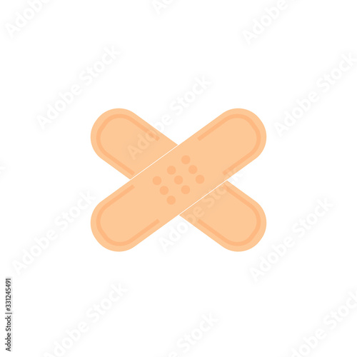 Medical plaster vector icon. filled flat sign for mobile concept and web design. Adhesive bandage glyph icon. Symbol, logo illustration. Pixel perfect vector graphics - Vector