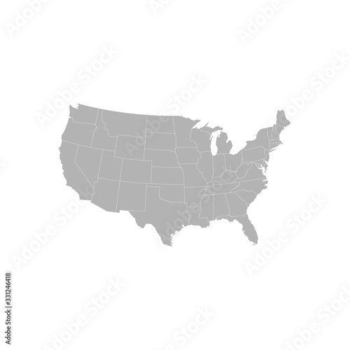 United States of America map. USA
