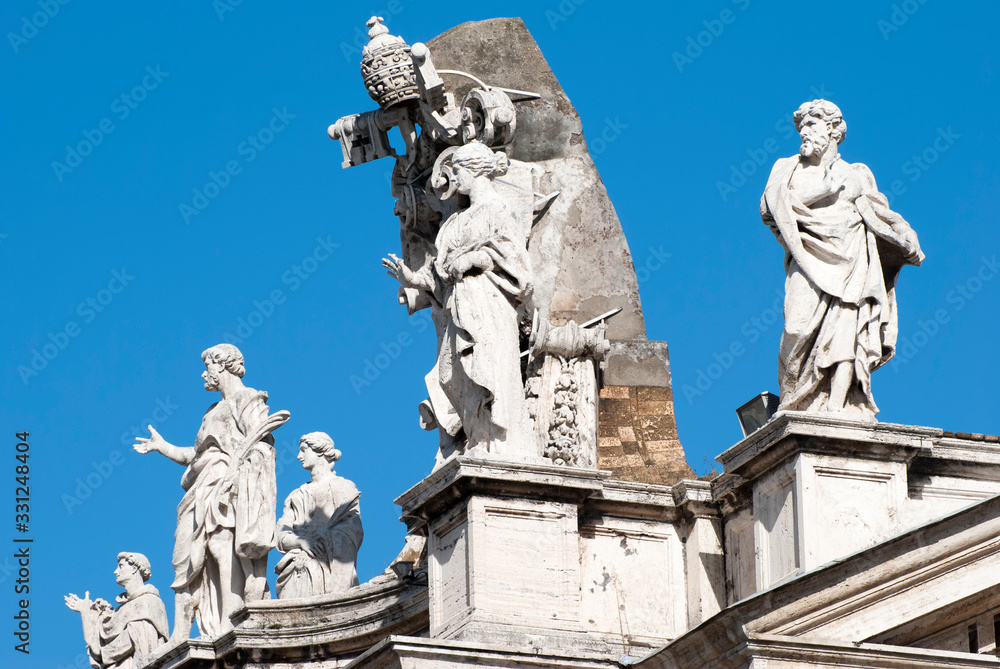 Vatican City Building Roof Sculptures Vatican City Building Roof Sculptures