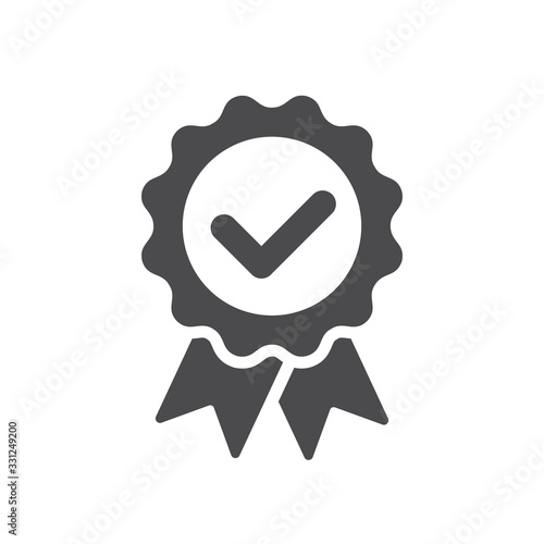 Approval check vector icon