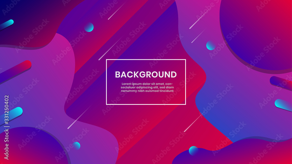 Colorful abstract background design, with geometric shape and gradient color composition. Design for backdrop, presentation, banner etc.