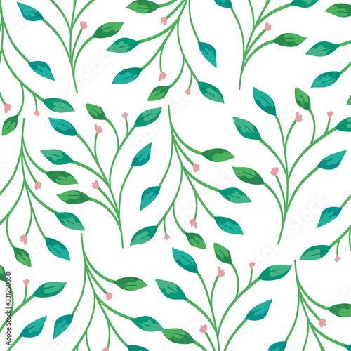 background of branches with leafs decoration vector illustration design