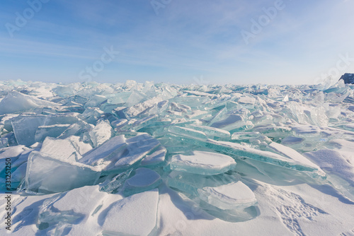 Stunning natural scenery of Lake Baikal, Russia.