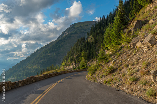 Going to the Sun Road in the Mountains © Donald Wolf