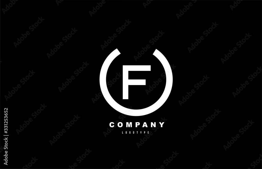 F white and black letter logo alphabet icon design for company and business F white and black letter logo alphabet icon design for company and business
