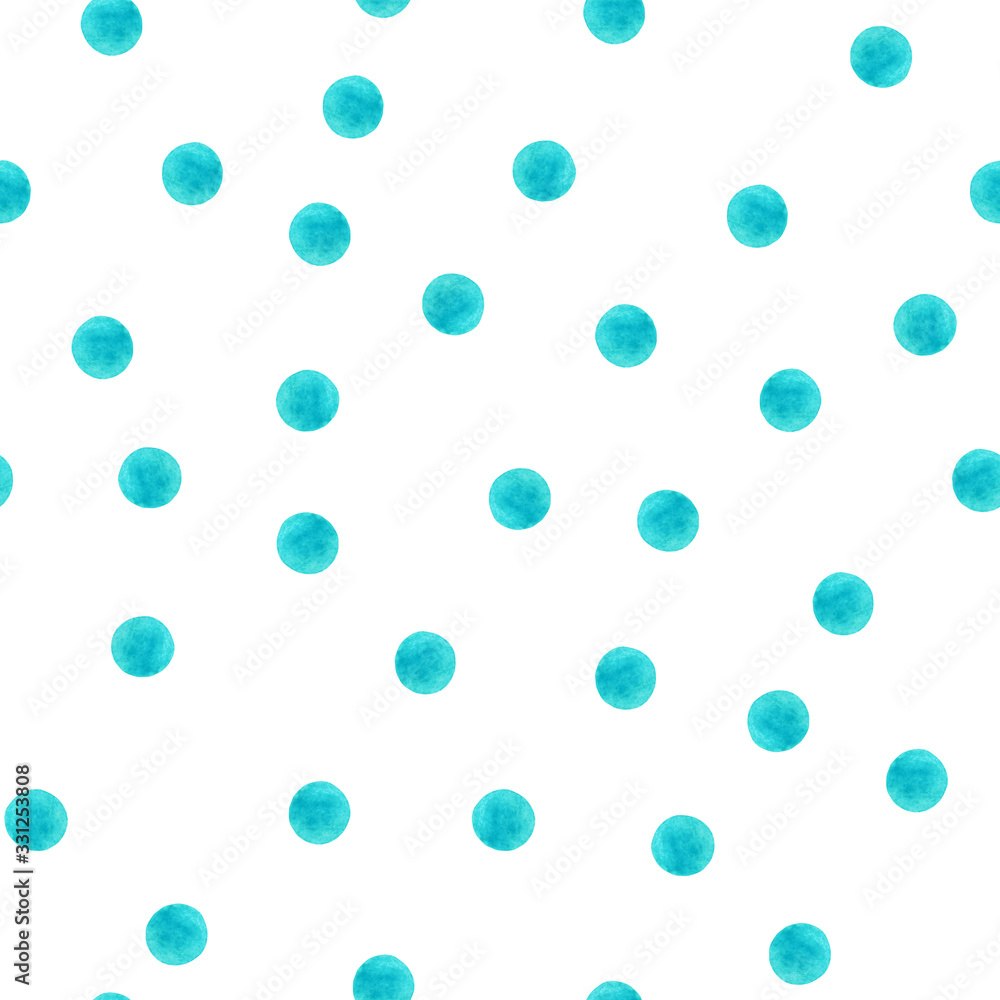 Hand painted watercolor seamless pattern with blue circle. Perfect for wrappers, wallpapers, textile, postcards, greetings. Hand painted watercolor seamless pattern with blue circle. Perfect for wrappers, wallpapers, textile, postcards, greetings.