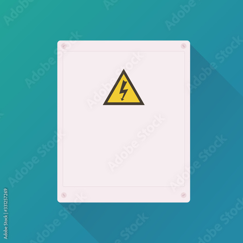  Tableau électrique fermé (flat design)