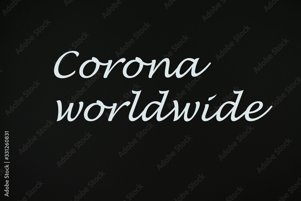 Corona, worldwide, black background, paperback Corona, worldwide, black background, paperback