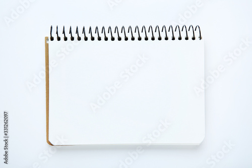 Blank notepad on white background