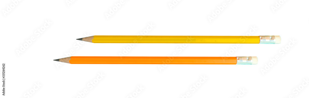 Pencil with Copy Space Isolated on a White Background. Pencil with Copy Space Isolated on a White Background.