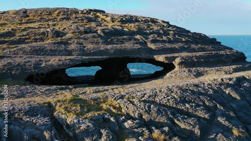 Cave of La Ojerada, Ajo, Bareyo Municipality, Cantabrian Sea, Cantabria, Spain, Europe photo