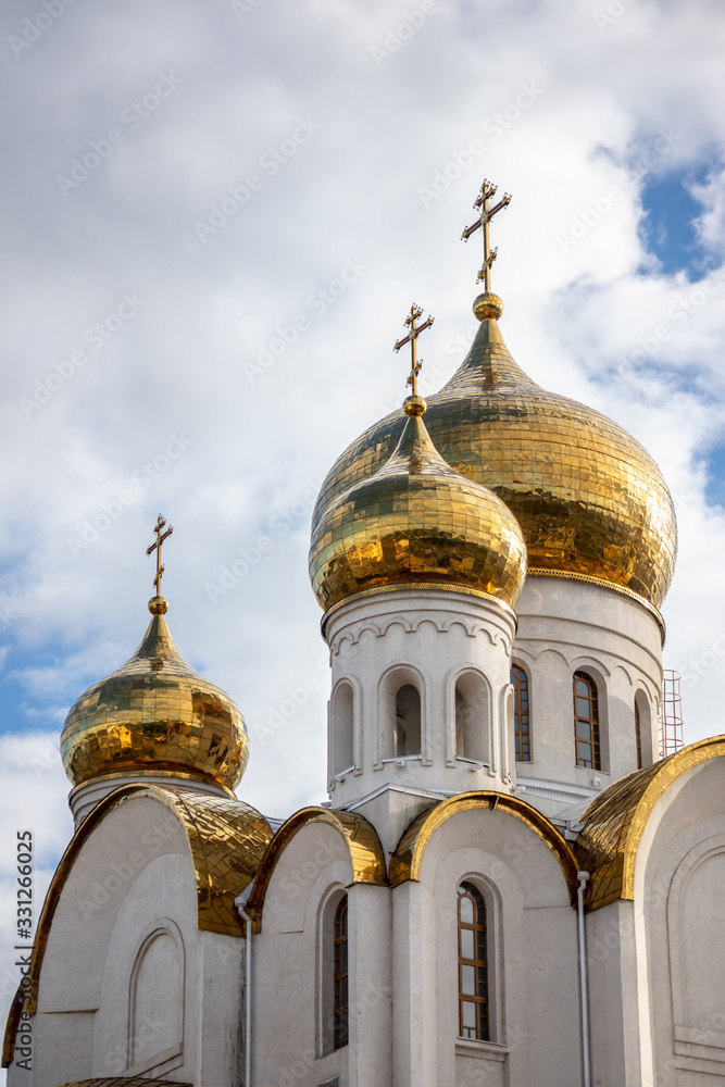 golden domes of orthodox cathedral golden domes of orthodox cathedral