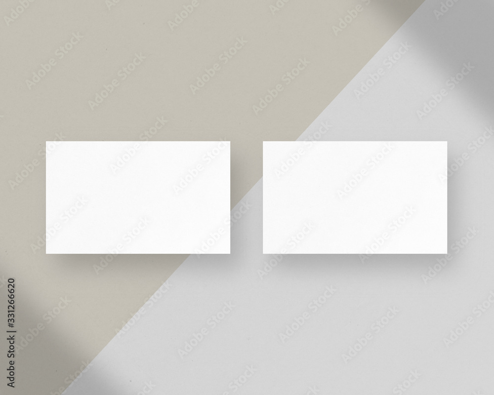 Mockup of two vertical business cards. Blank white business cards mockups with shadow Overlays. Photo mockup with clipping path. Mockup of two vertical business cards. Blank white business cards mockups with shadow Overlays. Photo mockup with clipping path.